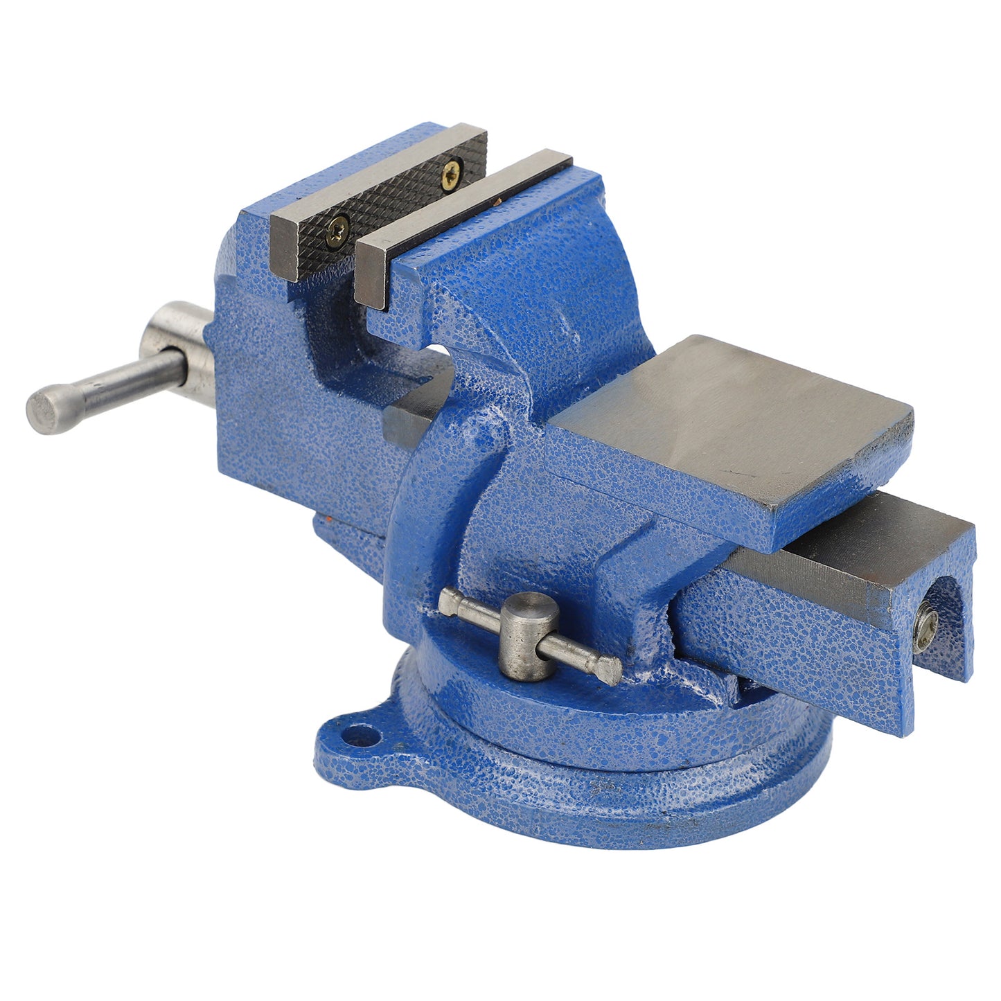 3-Inch Bench Vise with 360° Swivel Base - Cast Iron & Carbon Steel
