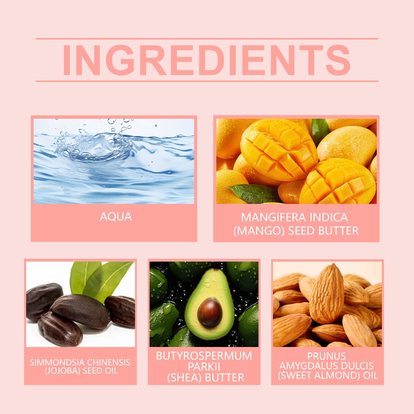 Hydrating Body Cream with Mango, Jojoba & Avocado Oil - Nourishing Skin Care