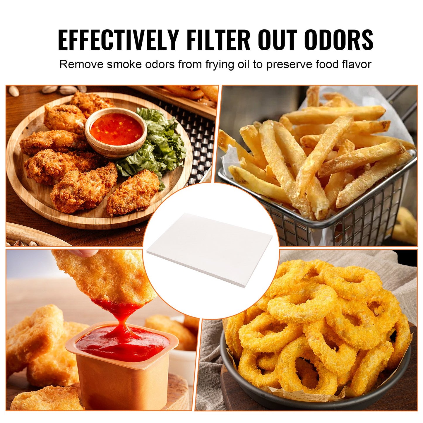 Fryer Filter Paper Sheets - 100 Pack, 25.7" x 16.9"