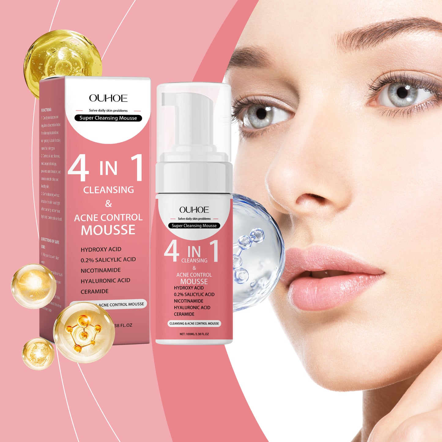 Salicylic Acid Foam Cleanser - Deep Pore Cleansing & Oil Control 100ml