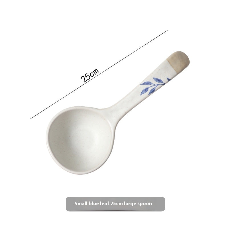 Retro Simple Rice Bowl Set - Household Kitchen Dinnerware with Flower Pattern