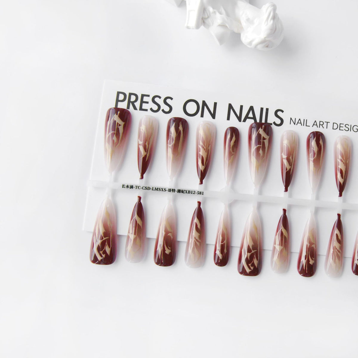 European and American Antique Style Nail Art Water Drop Stickers - Frosted & Glossy Layers