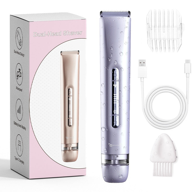 Dual Motor Epilator for Women - USB Rechargeable Body Hair Removal Device
