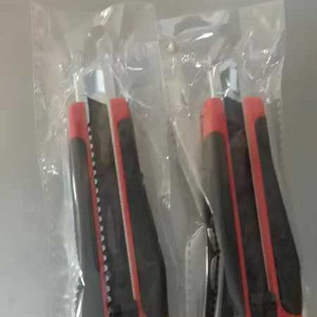 Large Rubber-Grip Utility Knife Holder Set - Heavy Duty Blade Storage