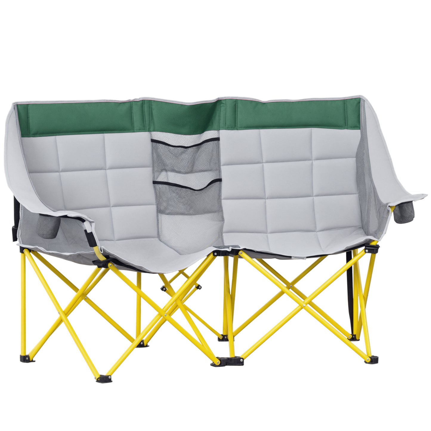 Oversized Folding Camping Chair with Carry Bag & Cup Holders - Green
