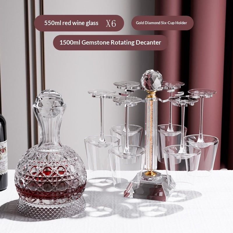 Premium Crystal Red Wine Glass & Decanter Set - Light Luxury Vintage Style