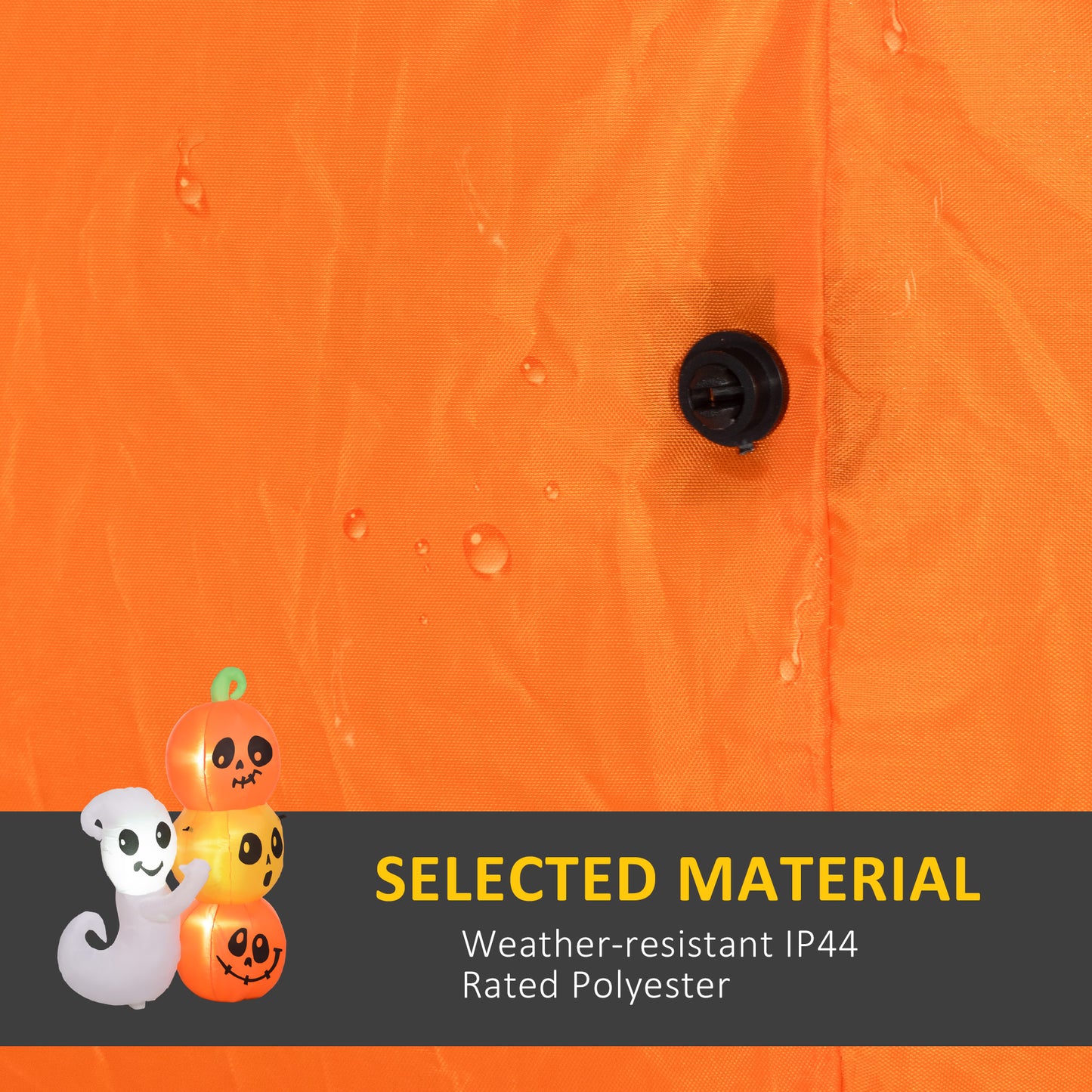 5ft Inflatable Halloween Ghost & Pumpkin Display with LED Lights