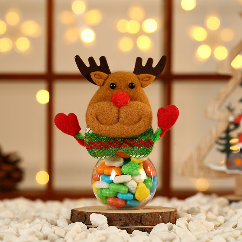 Christmas Mini Candy Jar with Old Man & Holiday Styles - Home Storage Jar