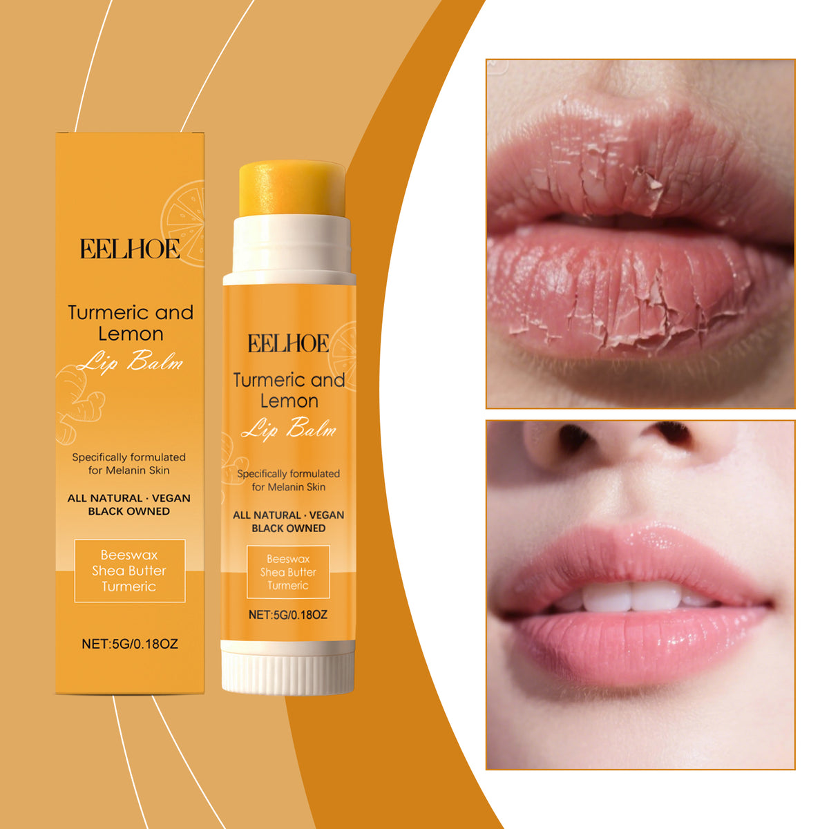 Turmeric Lemon Lipstick 5g 1 Box