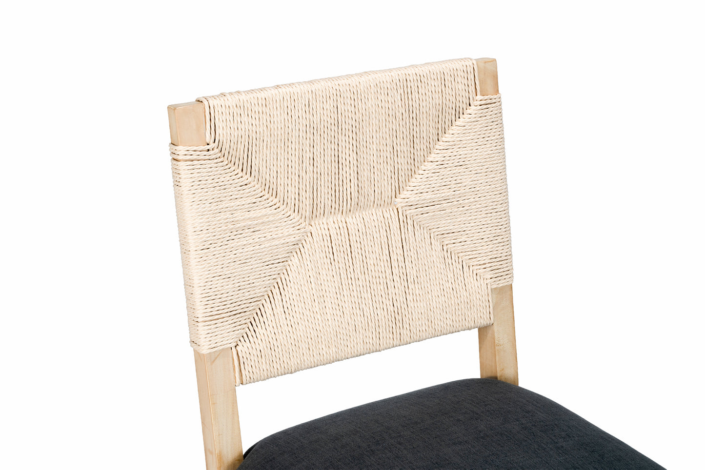Beige Farmhouse Dining Chairs Set of 2 - Grey Upholstered