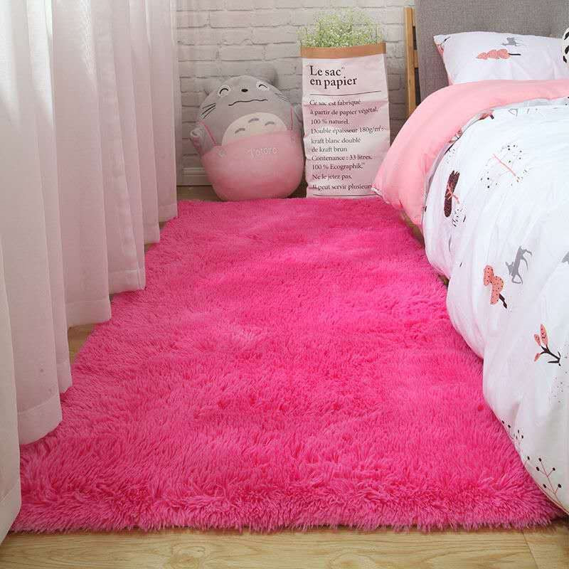 Nordic Style Silk Wool Carpet for Bedroom and Living Room - Soft, Plush, 120x160cm