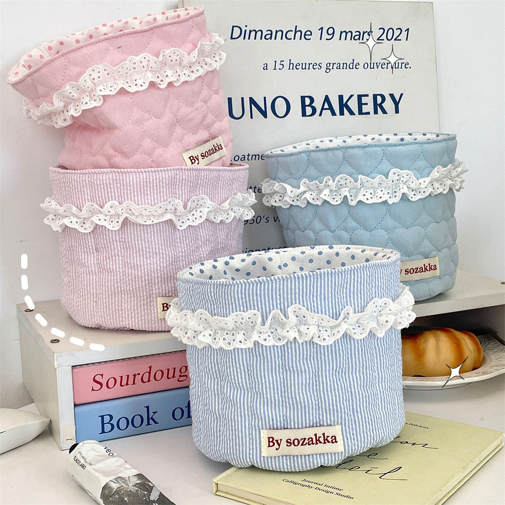 Fabric Desktop Storage Organizer for Odds and Ends, Snacks & Trinkets
