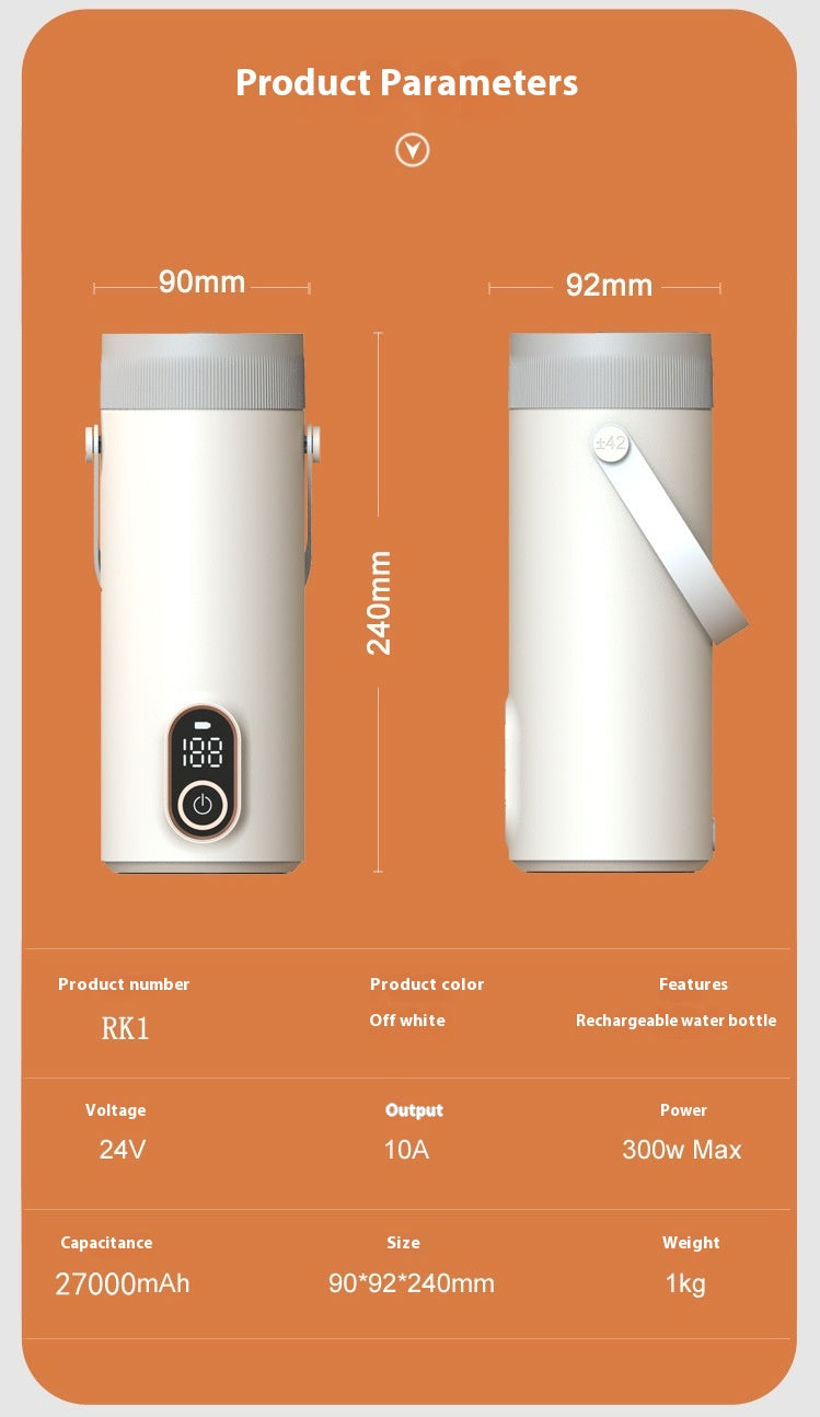 Wireless Portable Water and Electric Cup with Heating Function