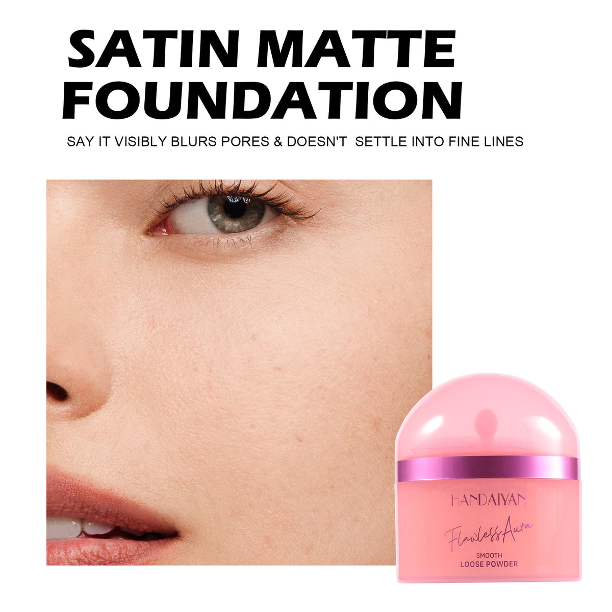 Concealing Waterproof Setting Powder - Oil Control, Brightening, Long-Lasting Makeup Finish