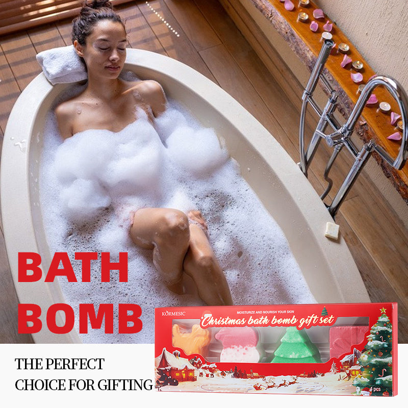 Christmas Bath & Shower Bomb Gift Set 105g - Festive Relaxation Spa Set