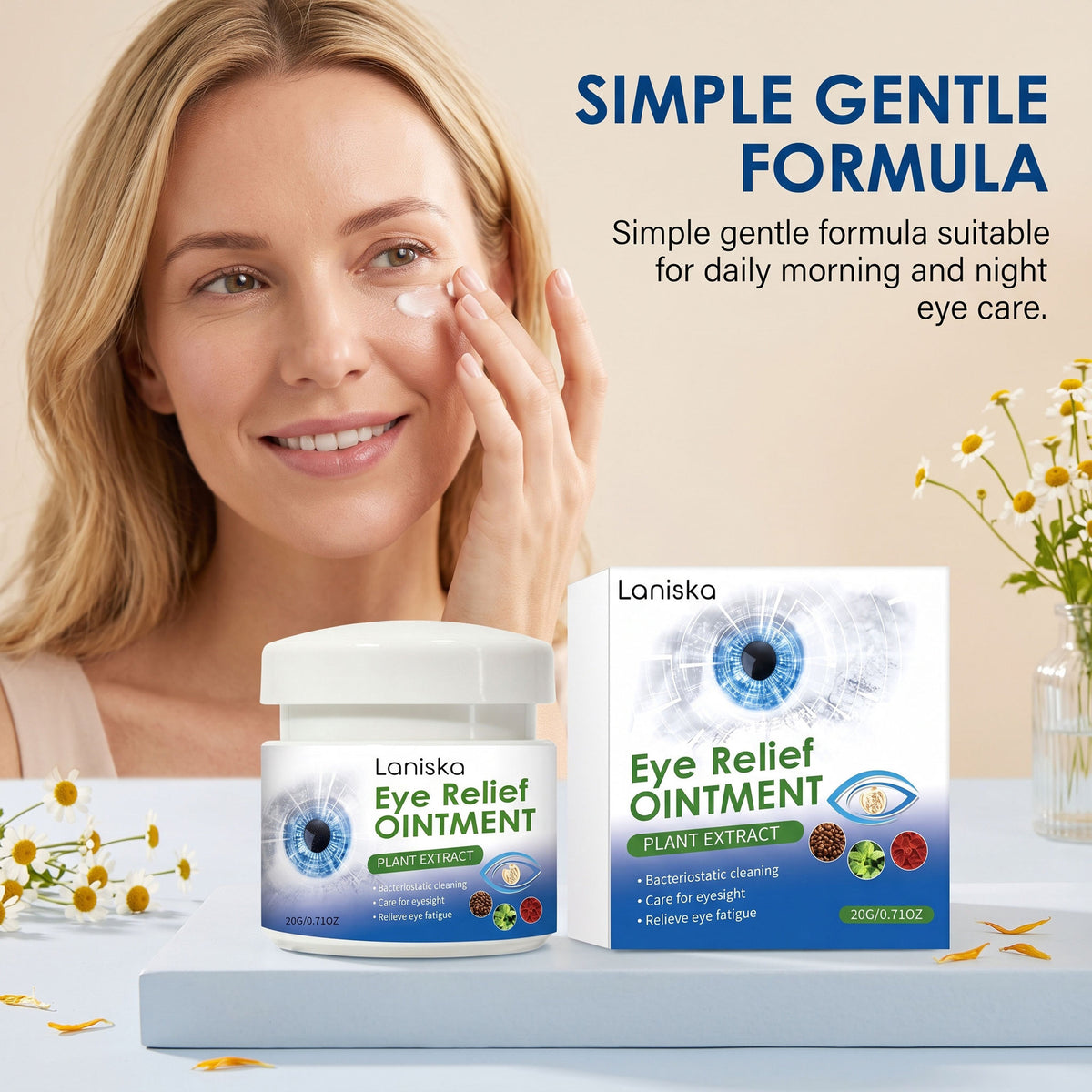 Moisturizing Eye Care Cream 20g for Skin Around Eyes - Hydrating Formula
