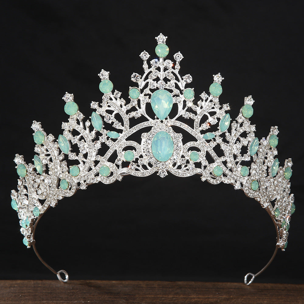 Shimmering Crystal Bridal Crown with White Rhinestones