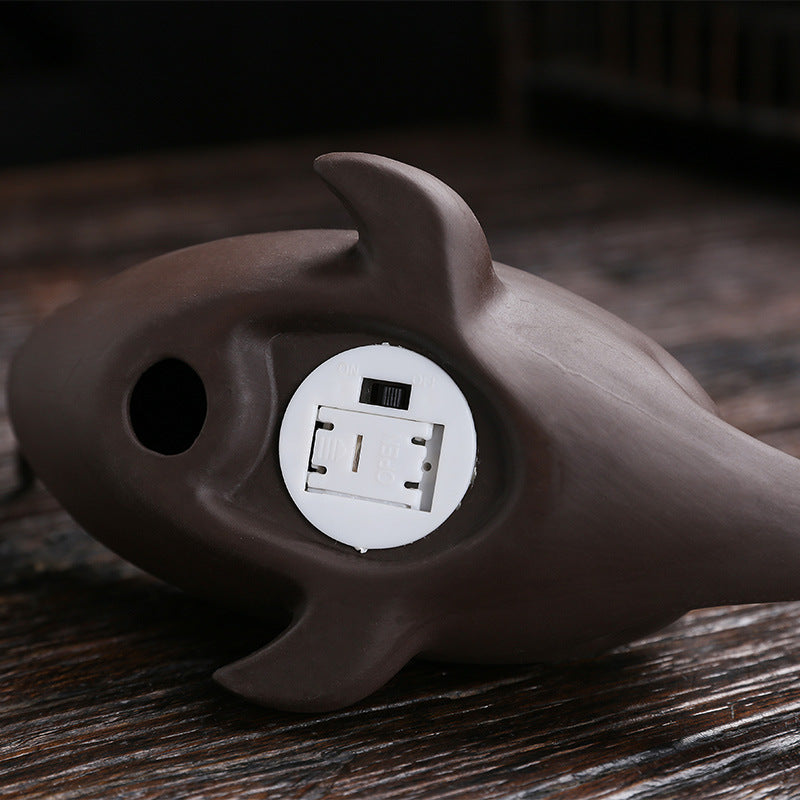 Ceramic Purple Sand Backflow Incense Burner Zen Home Decor
