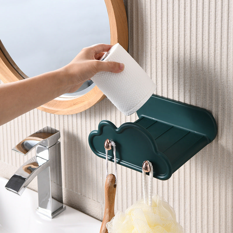 Plastic Wall Mount Key Hook Rack - Multi-Color Household Storage Organizer