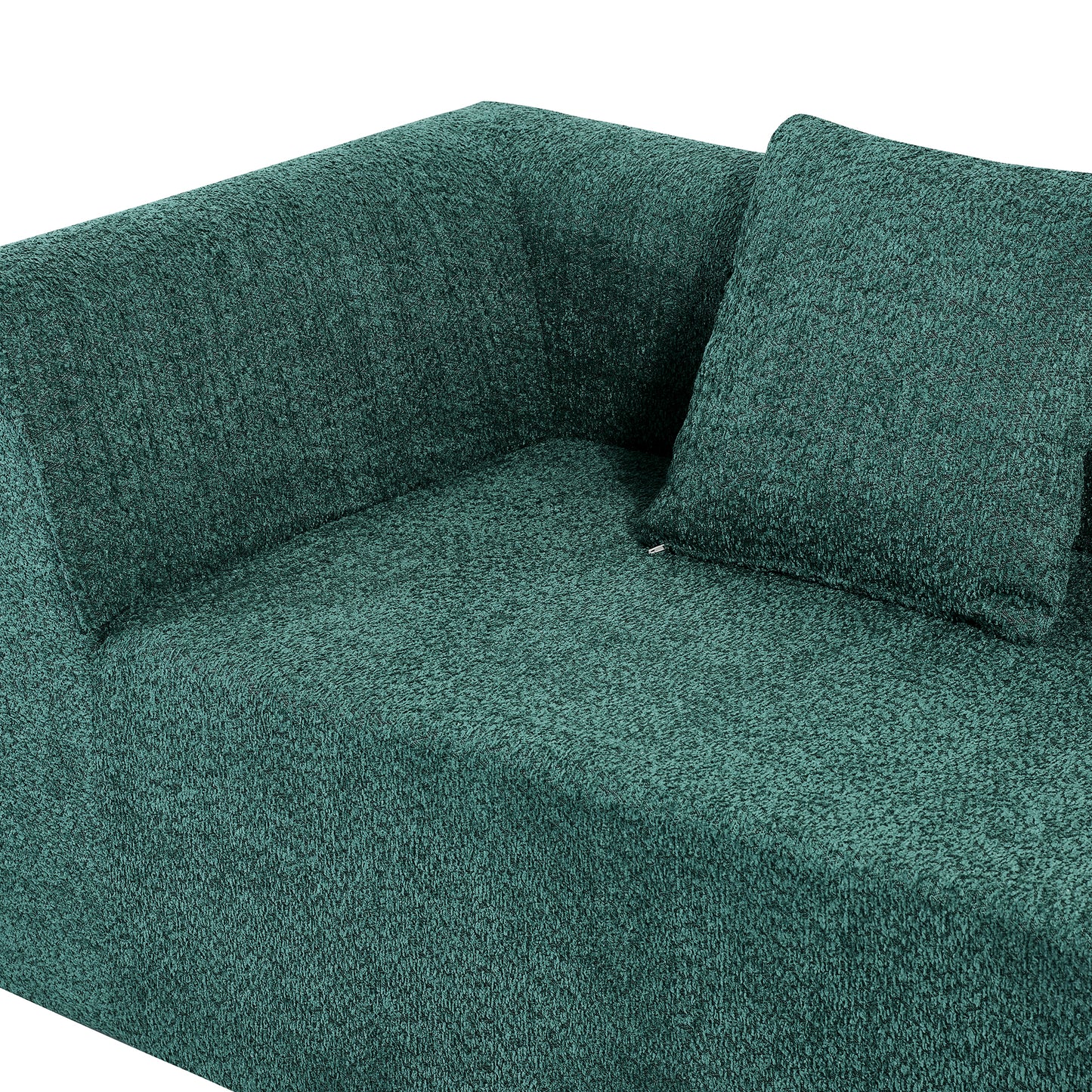 110" Curved L-Shaped Modular Sectional Sofa - Blue & Green