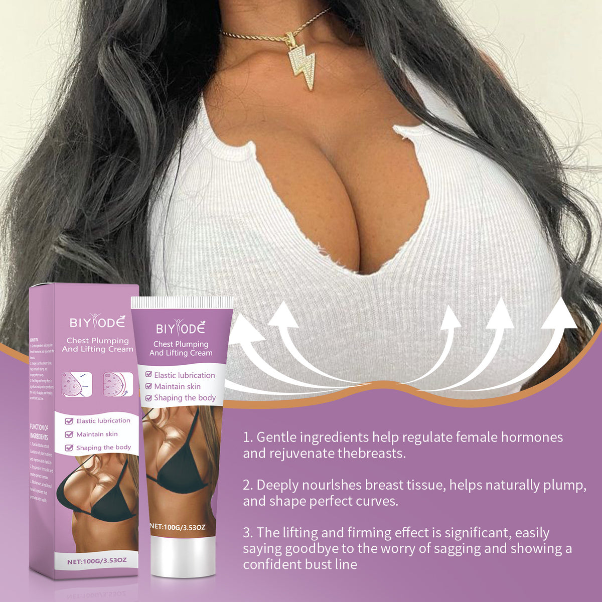 Moisturizing Exfoliating Firming Chest Massage Cream - 100g