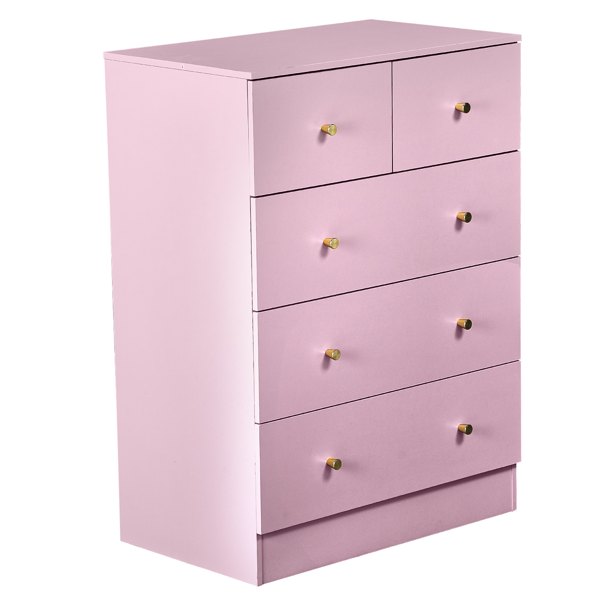 25.98inx15.75inx35.83in LxWxH 4-Tier 5-Drawer Cabinet Drawer Dresser