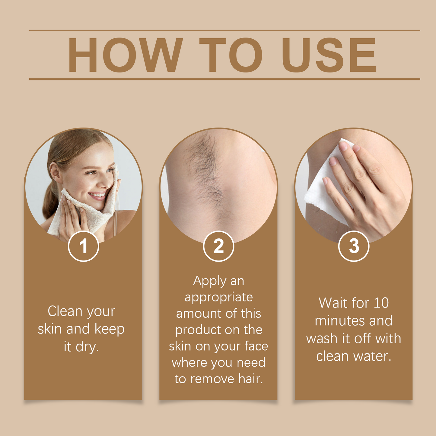 Gentle Coconut Facial Hair Removal Cream for Men and Women