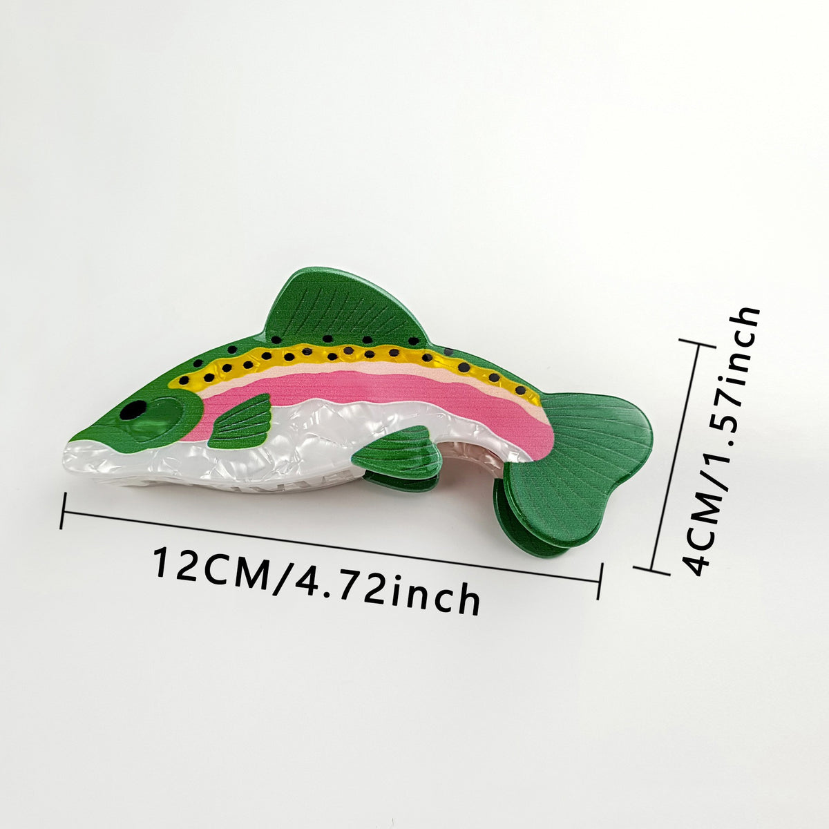 Dark Green Hair Clip - Women's Grip Design
