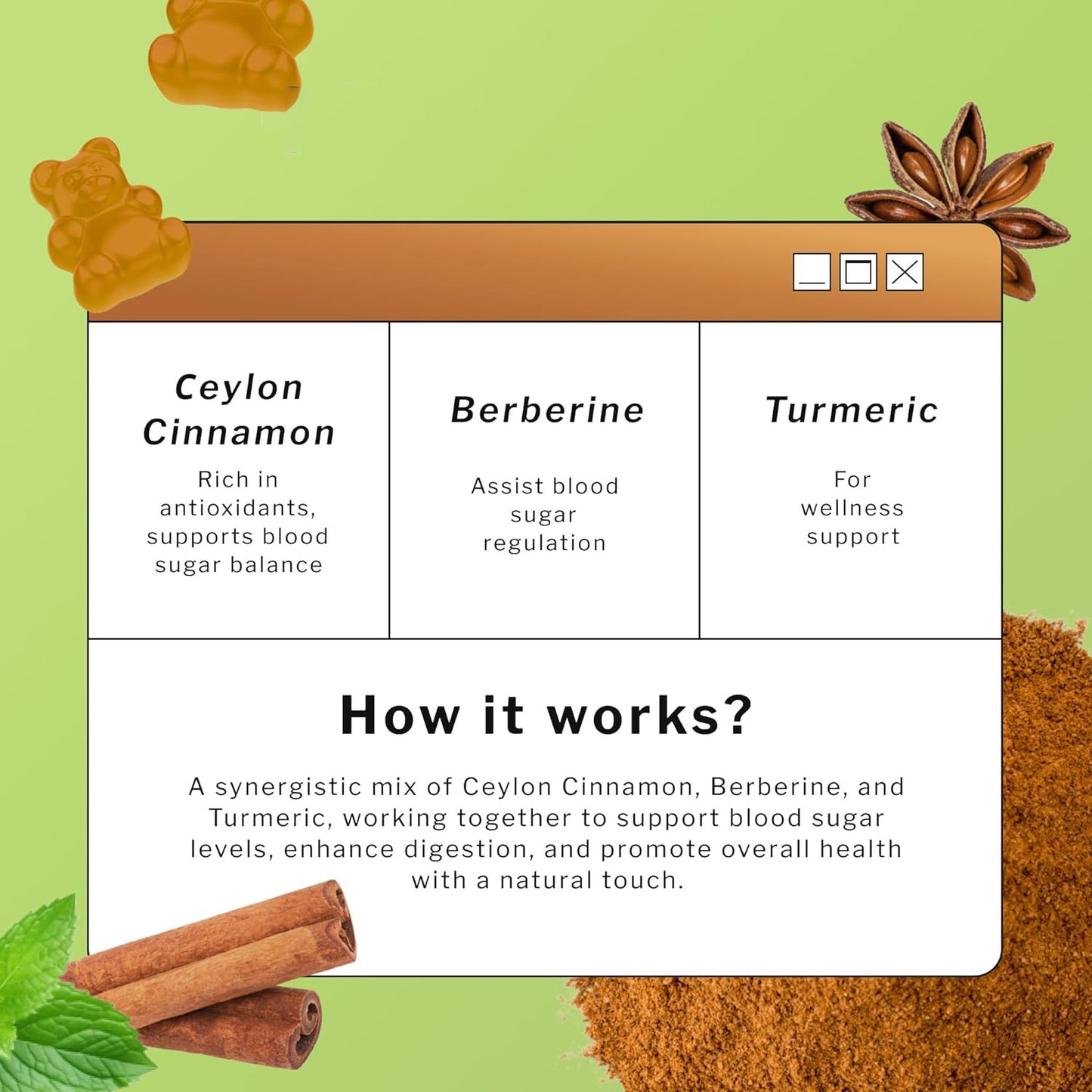 Cinnamon Jelly Soft Candy - 60 Tablets Black Seed Oil Supplement