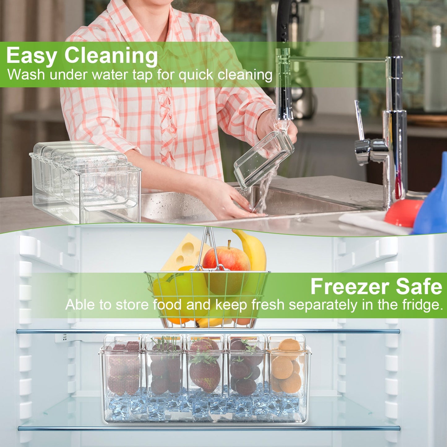 Ice Chilled Condiment Caddy with 5 Removable Food Trays & Tongs