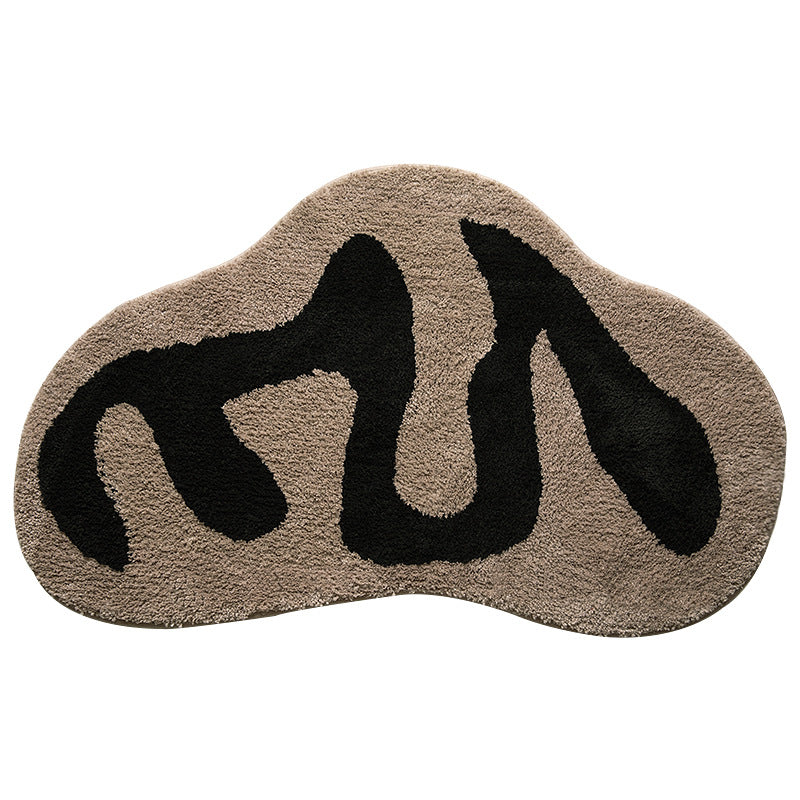 Abnormal Tufted Carpet Door Mat for Bedroom and Study - Set of 2, Geometric & Lines