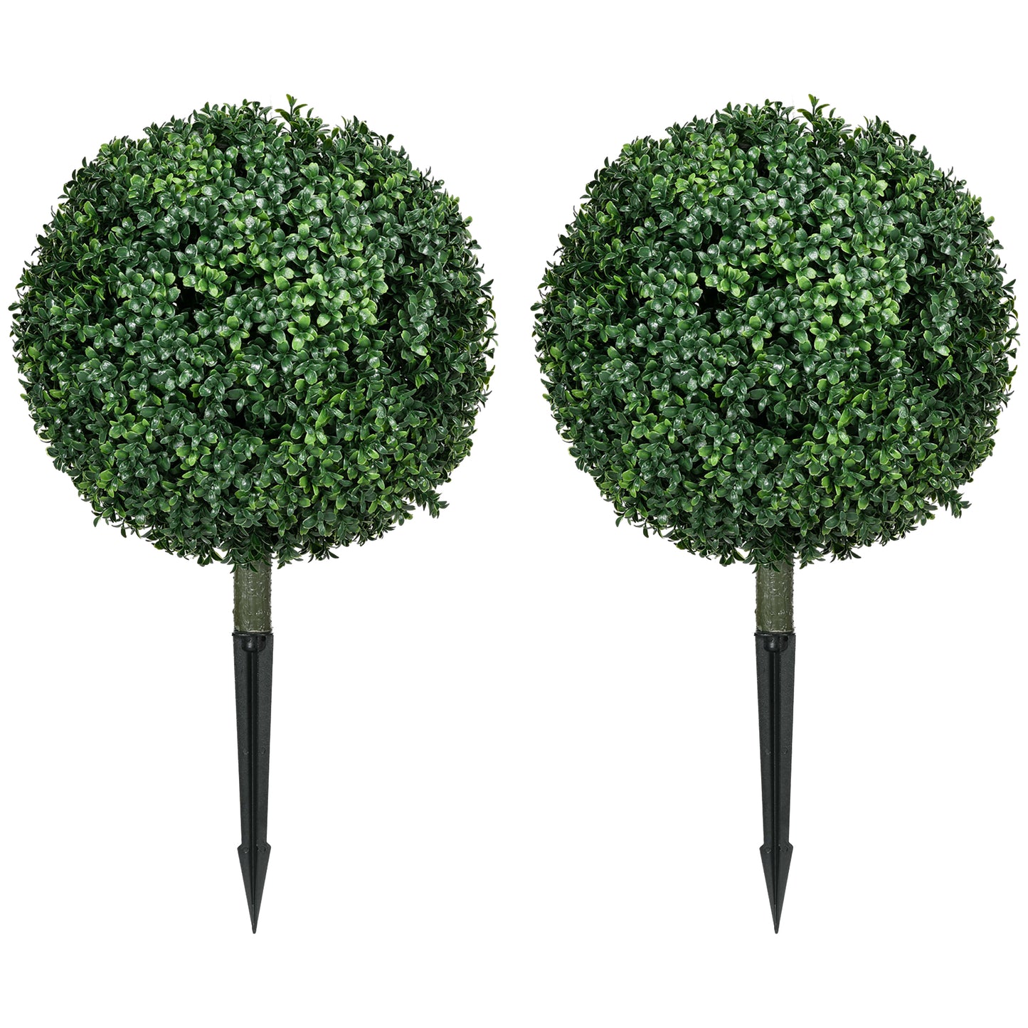 Artificial Boxwood Topiary Trees - Set of 2 UV Resistant