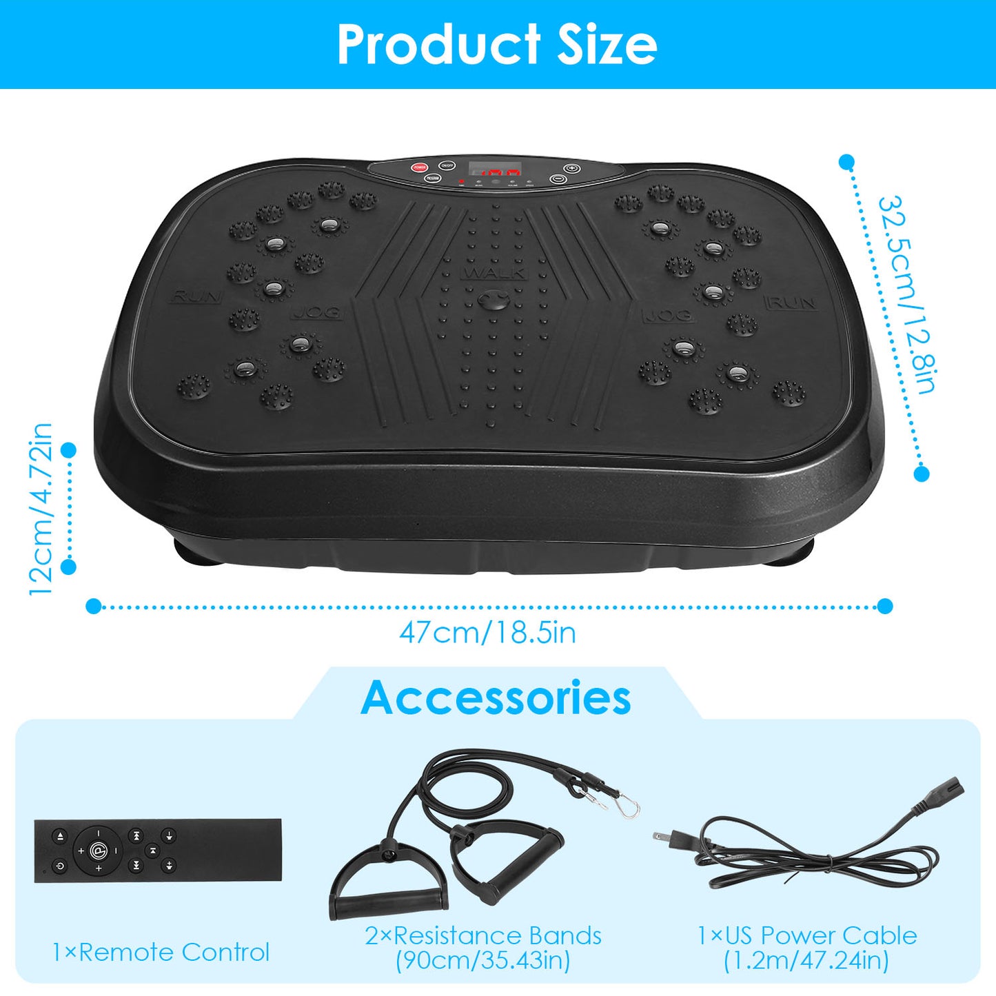 Whole Body Vibration Exercise Machine with 120 Speeds & Remote Control