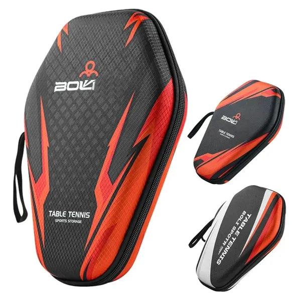 Table Tennis Racket Hard Case EVA Dustproof Storage Bag with Hand Strap
