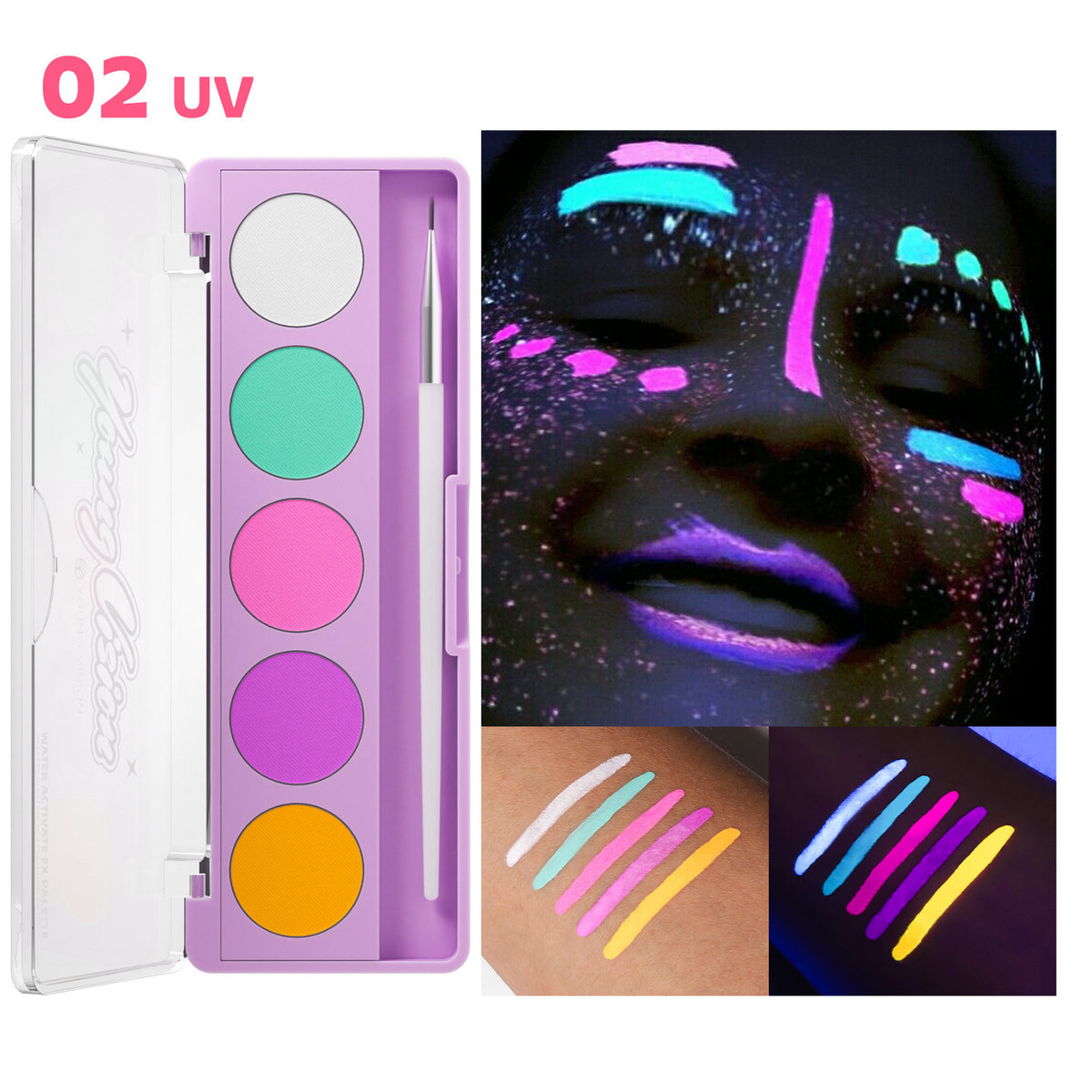 Fluorescent UV Stage Makeup Palette - 5g Cosplay & Performance Face Paint