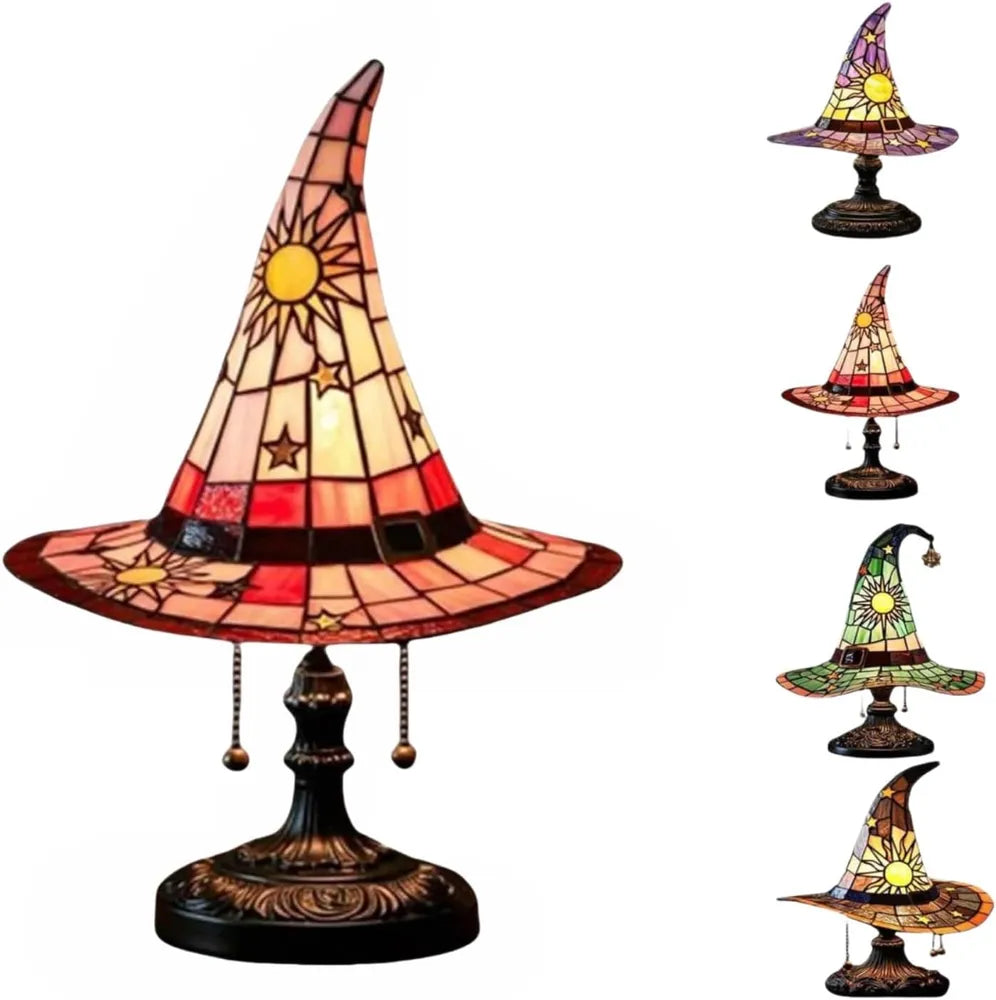 Witch Hat Lamp - Handmade Halloween Decoration for Parties