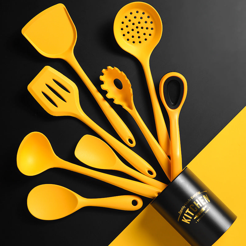 Silicone Kitchen Food Storage & Cooking Tools Set - Yellow Multi-Item