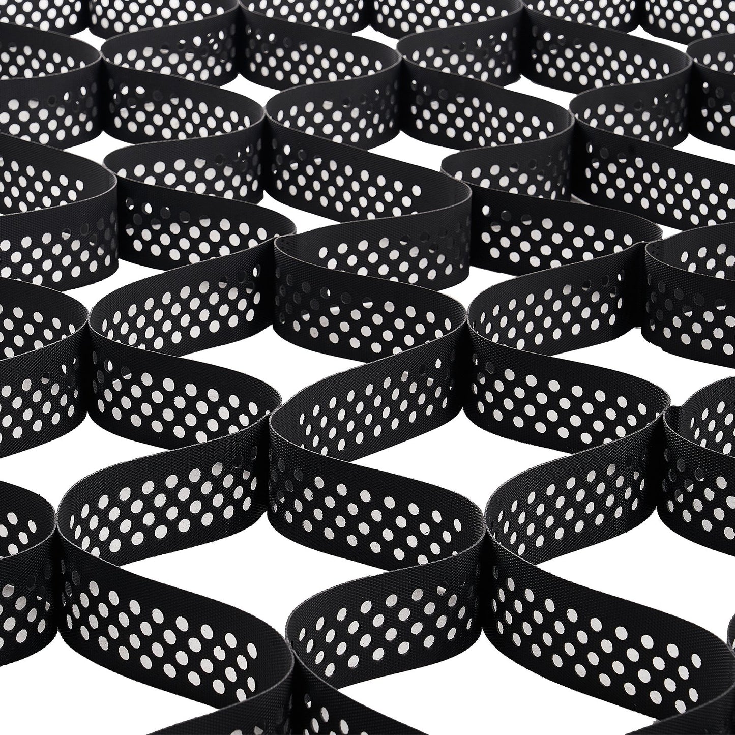 Ground Grid 3-Inch Depth Geocell Grid for Gravel Driveways and Erosion Control - Black 24.93x9.52 FT