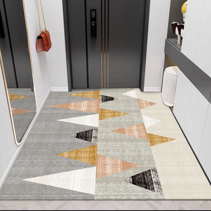 Water-Absorbent Non-Slip Diatomaceous Earth Entryway Doormat - Geometric Pattern
