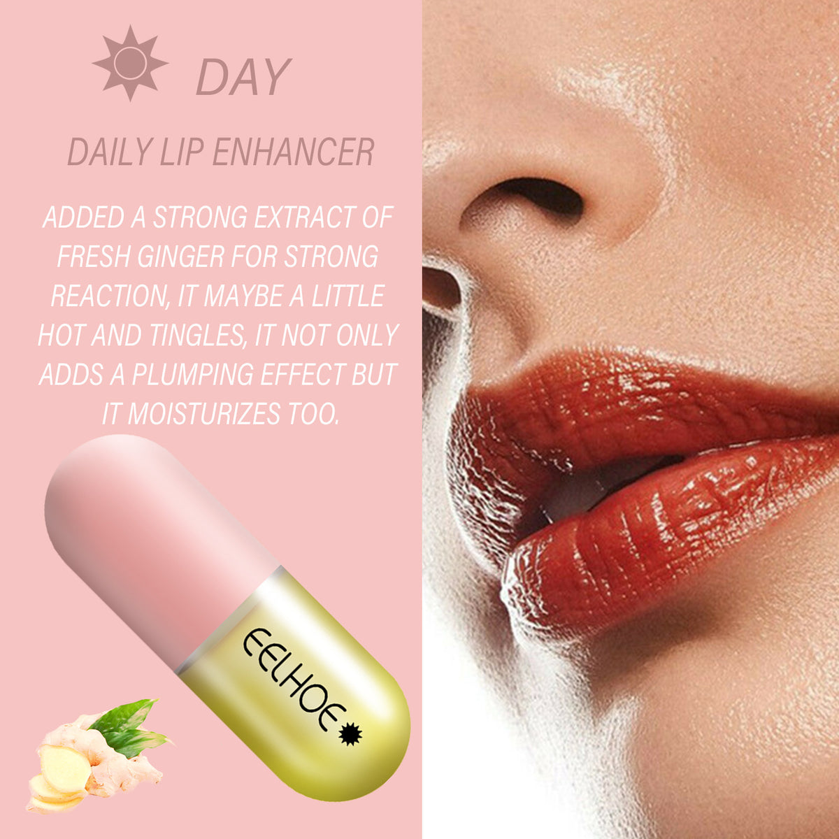 Hydrating Lip Plumper Capsules - Day & Night Moisturizing Lip Treatment Set