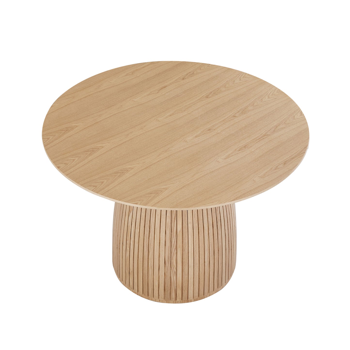 Round Wood Dining Table - 47.24" Modern Kitchen Table - Oak