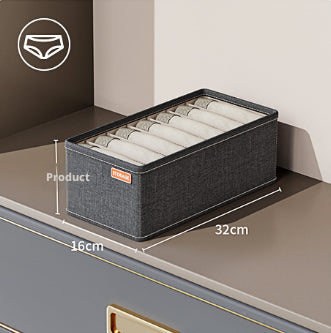 Underwear Storage Organizer with 20 Compartments - Dark Grey