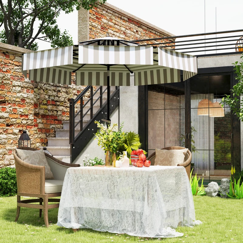 8.6FT Patio Umbrella with UPF 30+ Protection - Light Gray