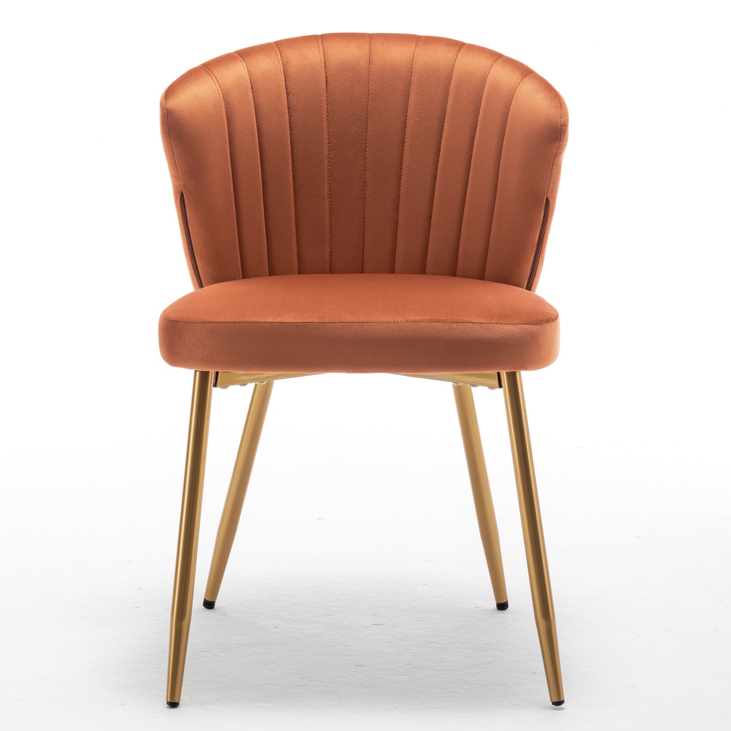 Modern Velvet Armless Accent Chair, Channel Tufted Dining Chair With