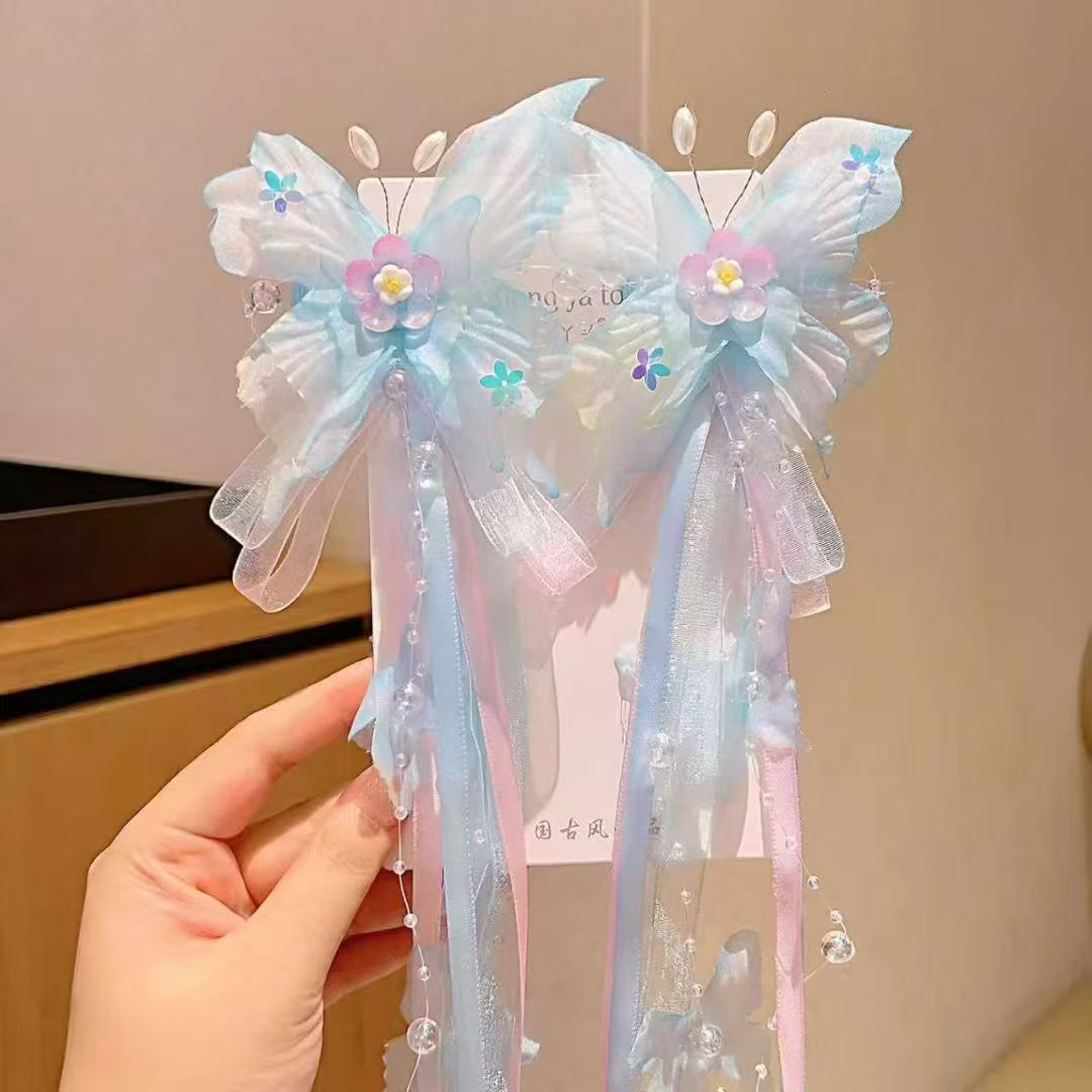 Large Butterfly Hair Clip Silk Flower Hair Accessory for Women