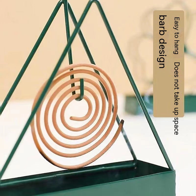 Triangle Mosquito Incense Holder for Insect Repellent - Black, Green Varieties
