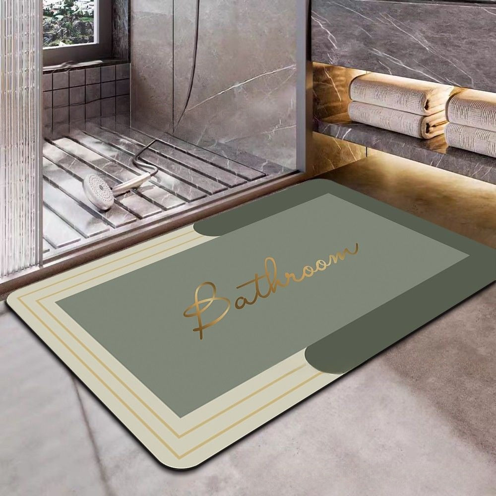 Water-Absorbent Non-Slip Diatom Mud Floor Mat for Bathroom and Toilet