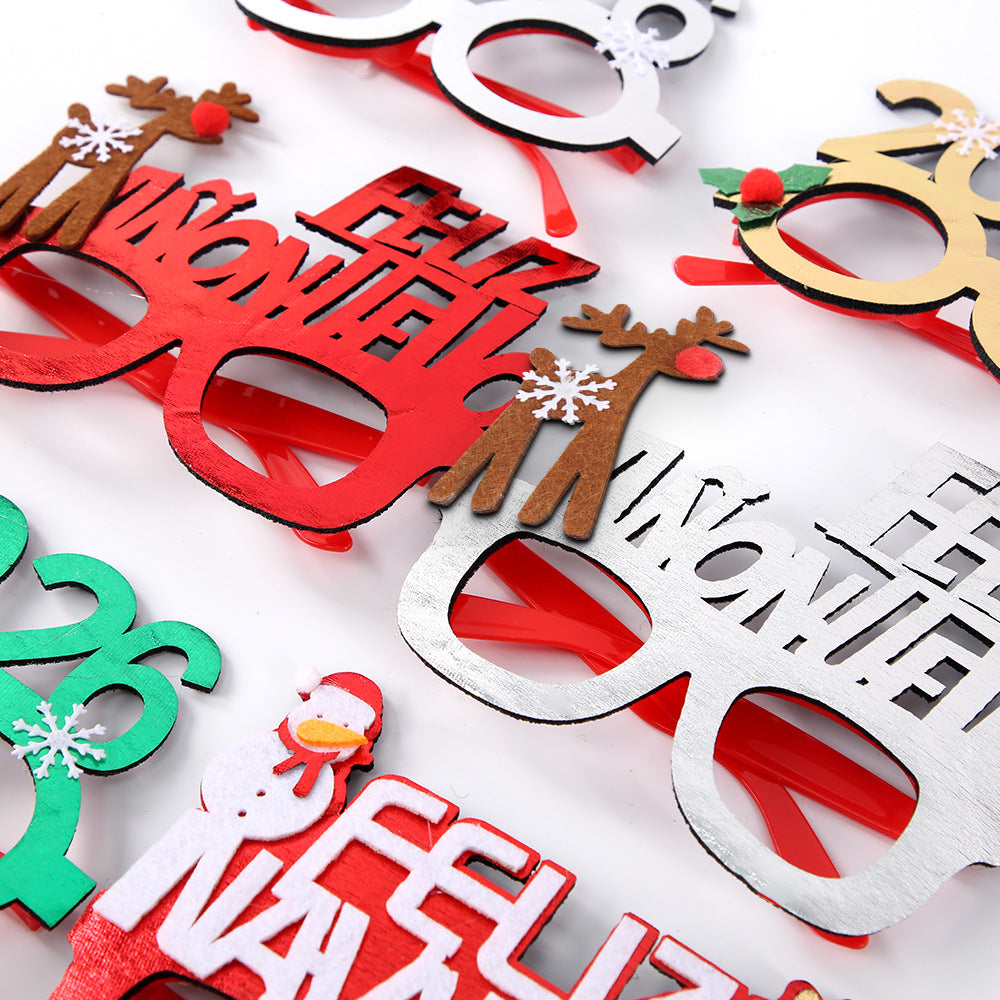 Christmas Snowflake Glasses - Festive Party Props for Holiday Celebration