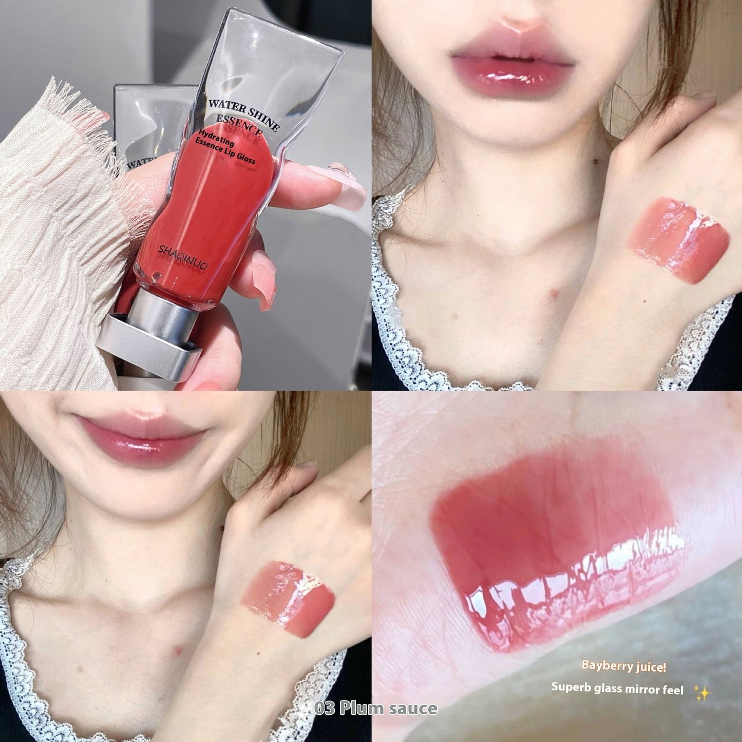 Hyaluronic Acid Lip Gloss for Moisturizing & Plumping - Multiple Colors