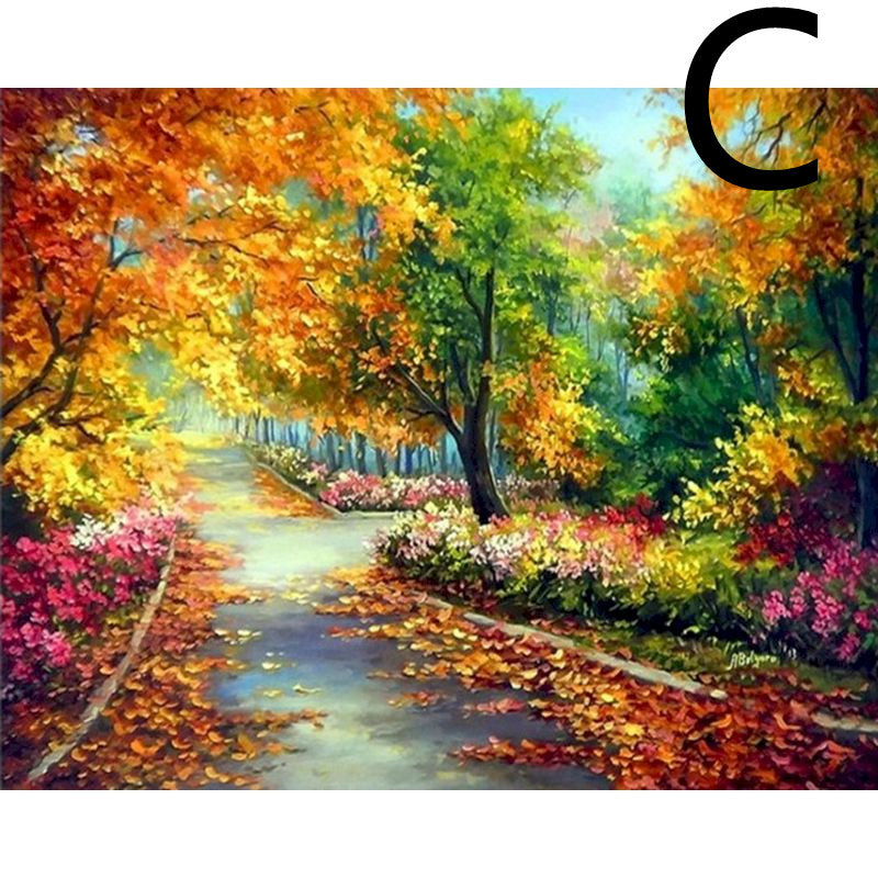 DIY Oil Painting Kit for Adults - Paint by Number Art Set, Multiple Sizes & Styles